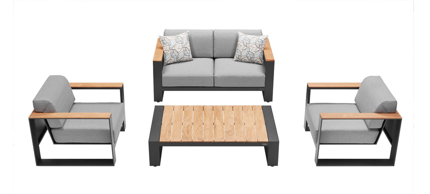 Conjunto de sofás de jardín de 4 plazas Higold Cambusa