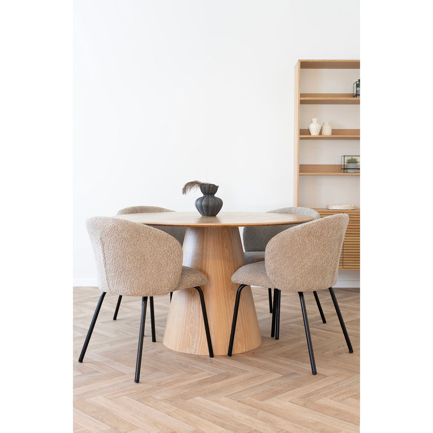 Mesa de comedor Bolton – Ø120 cm, color natural