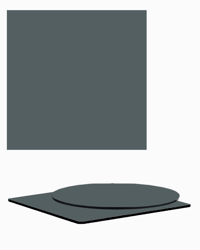 Tablero de mesa HPL/Compact de PA gris oscuro, 12 mm