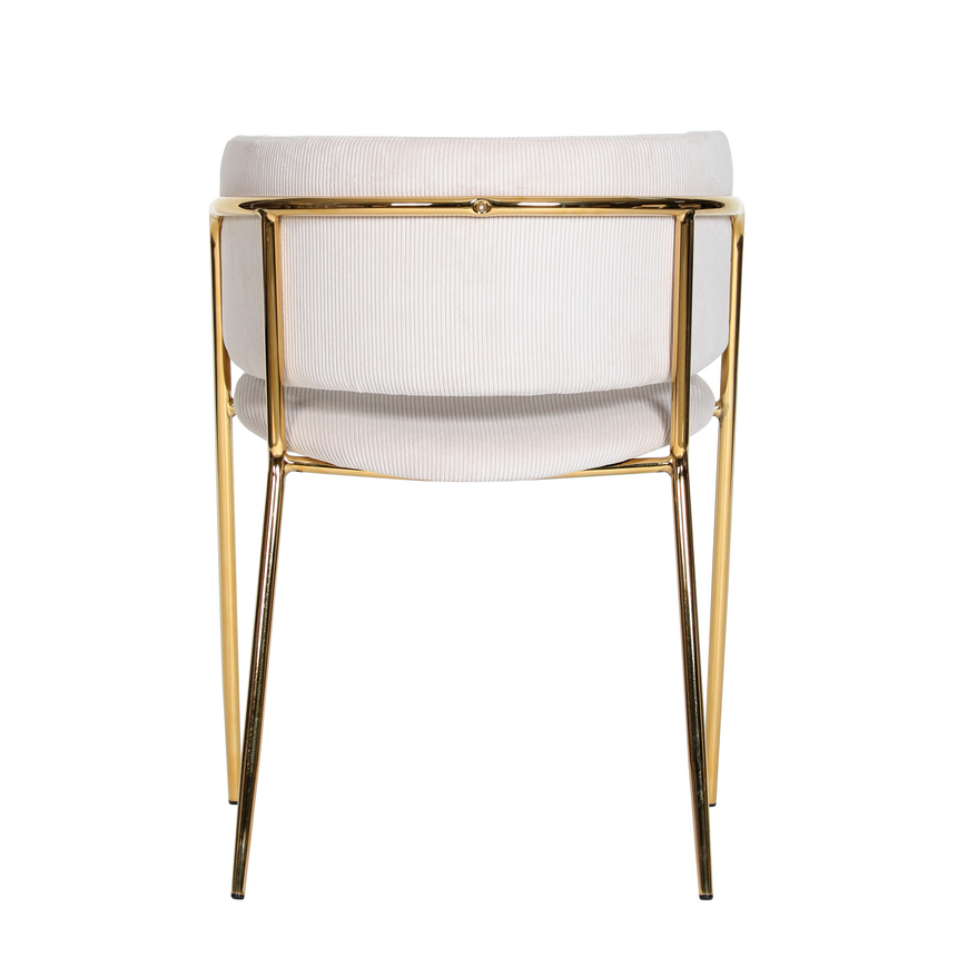 Silla de comedor KL Mia en beige - pana