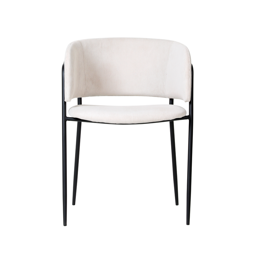 Silla de comedor KL Liam en beige - pana