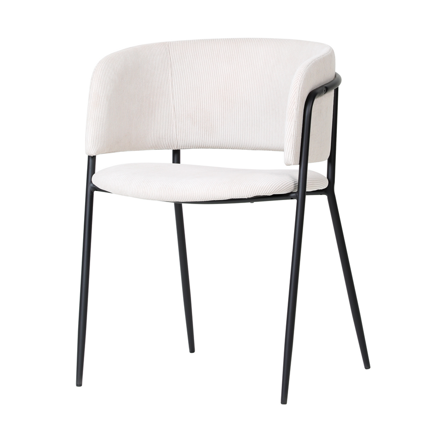 Silla de comedor KL Liam en beige - pana