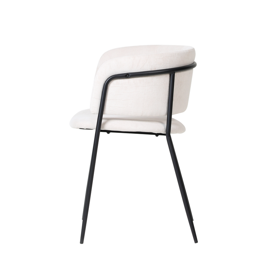 Silla de comedor KL Liam en beige - pana