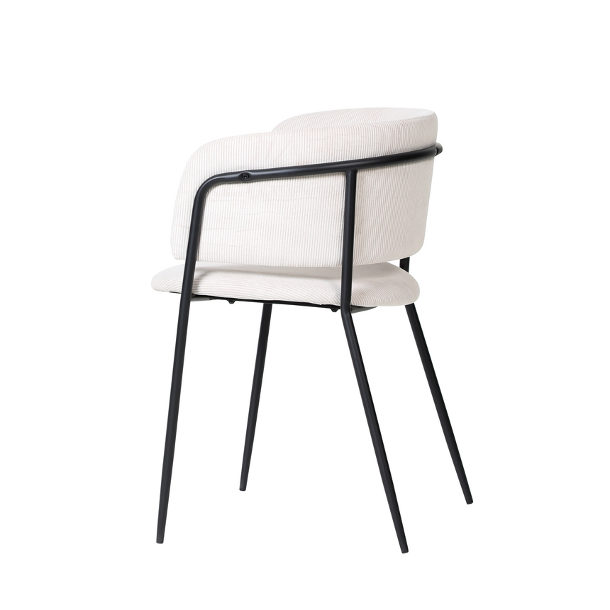 Silla de comedor KL Liam en beige - pana