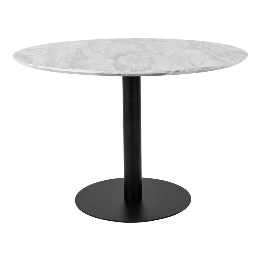 Mesa de comedor Bolzano – Ø110 cm, con patas negras