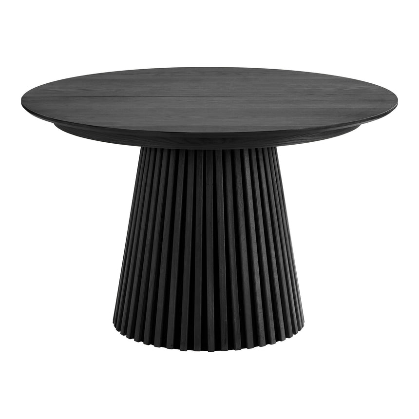 Mesa de comedor Osaka – Ø120 cm / 120–160–200–240 cm, negra