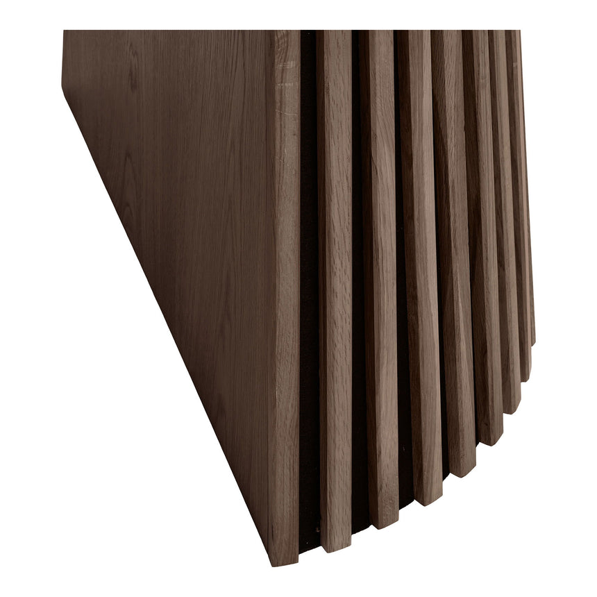 Mesa de comedor Osaka – Ø120 cm / 120–160–200 cm, color roble ahumado