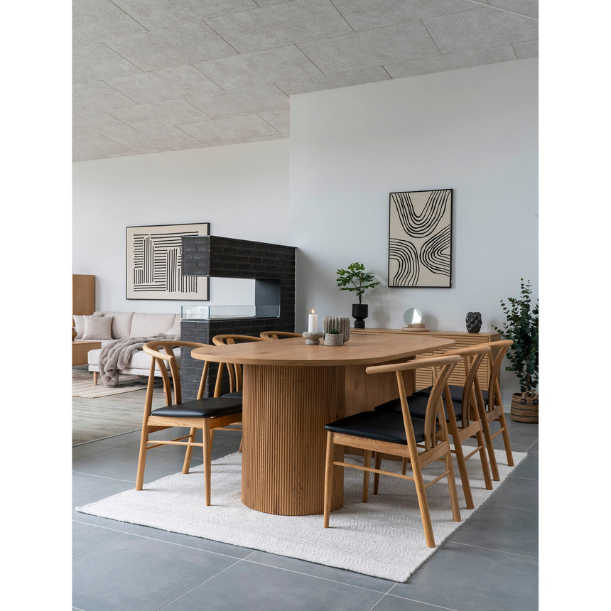 Mesa de comedor Boavista – 100×210 cm, color natural