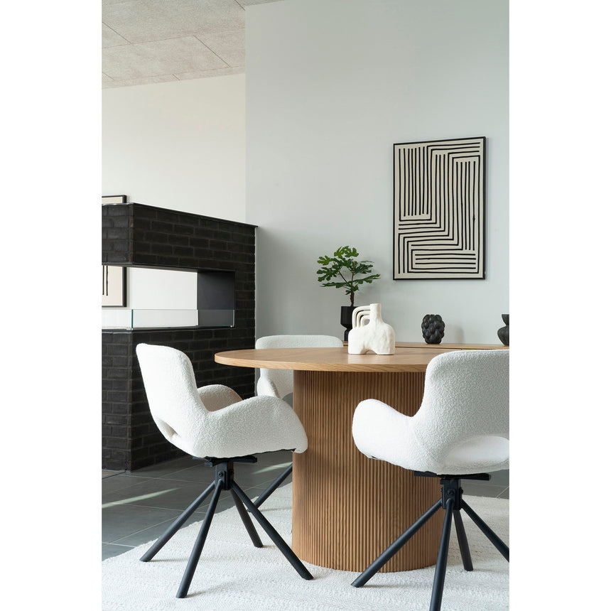 Mesa de comedor Boavista – Ø120 cm, color natural