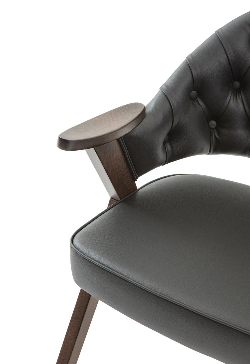 Silla de restaurante Robert, con tapizado y tinte opcionales