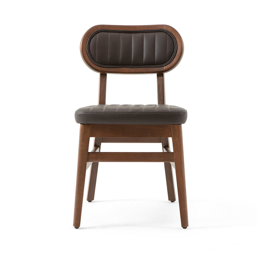 Silla de restaurante Evans, con tapizado opcional, teñido