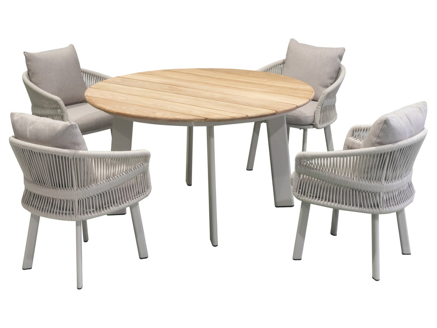 Conjunto de comedor de jardín Higold Aio de 4 plazas - Taupe