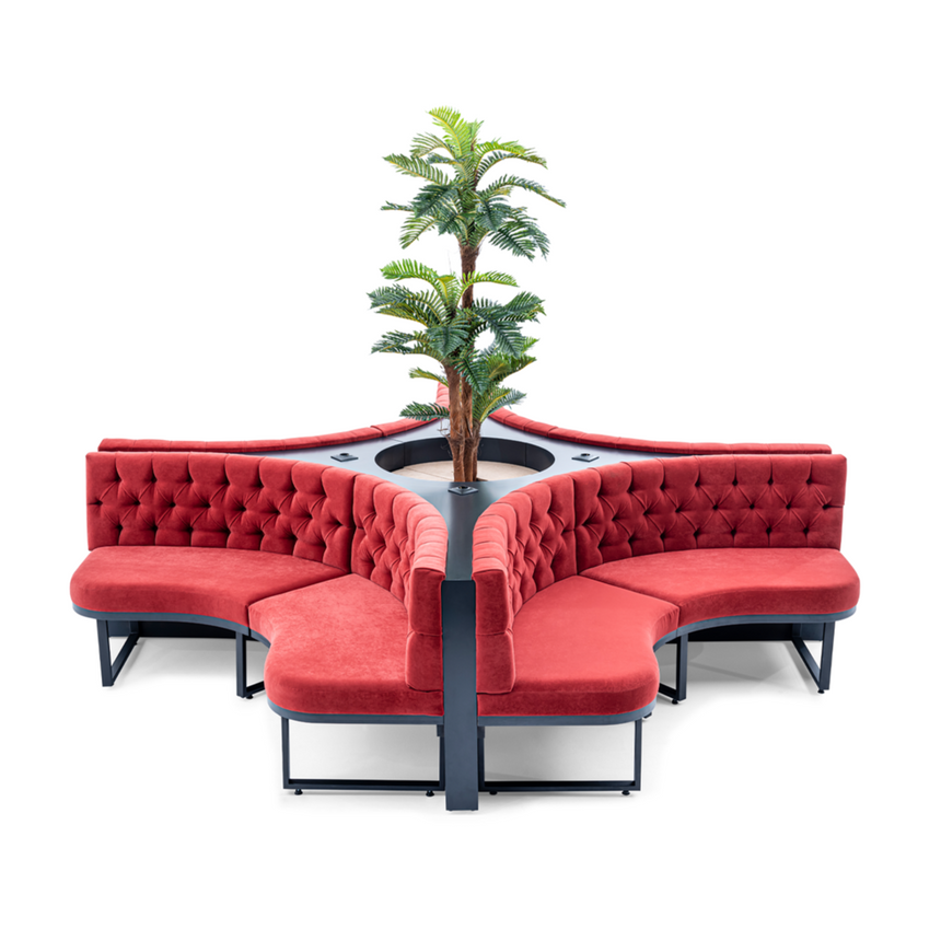 Banco de restaurante modular Corfu en una selección de colores