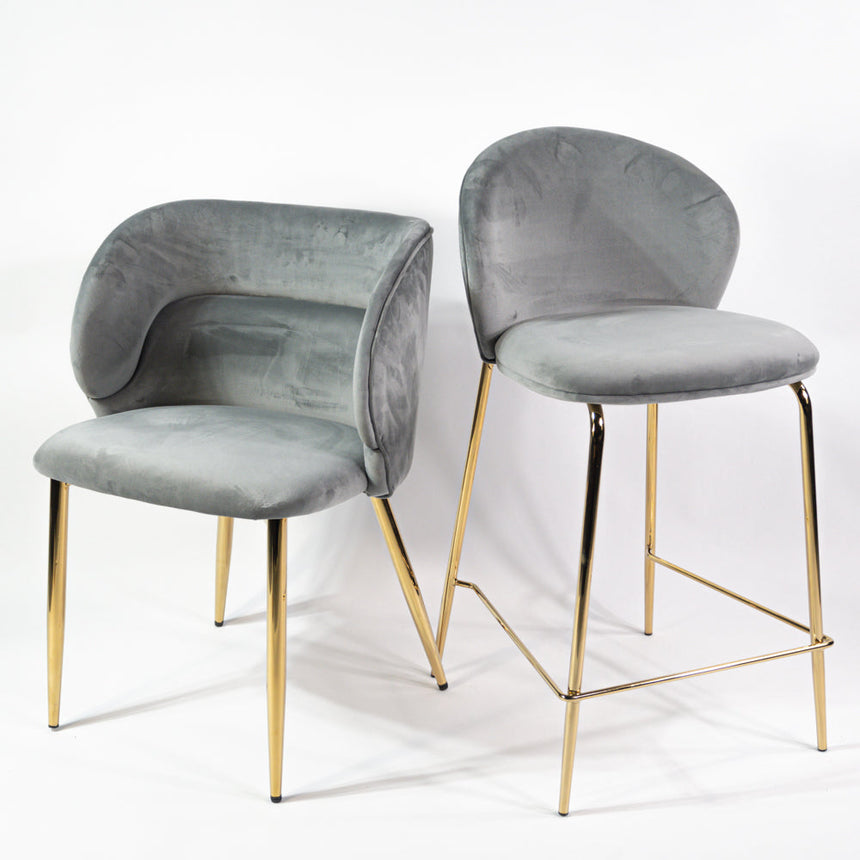 Silla de comedor reforzada KL Violet en gris