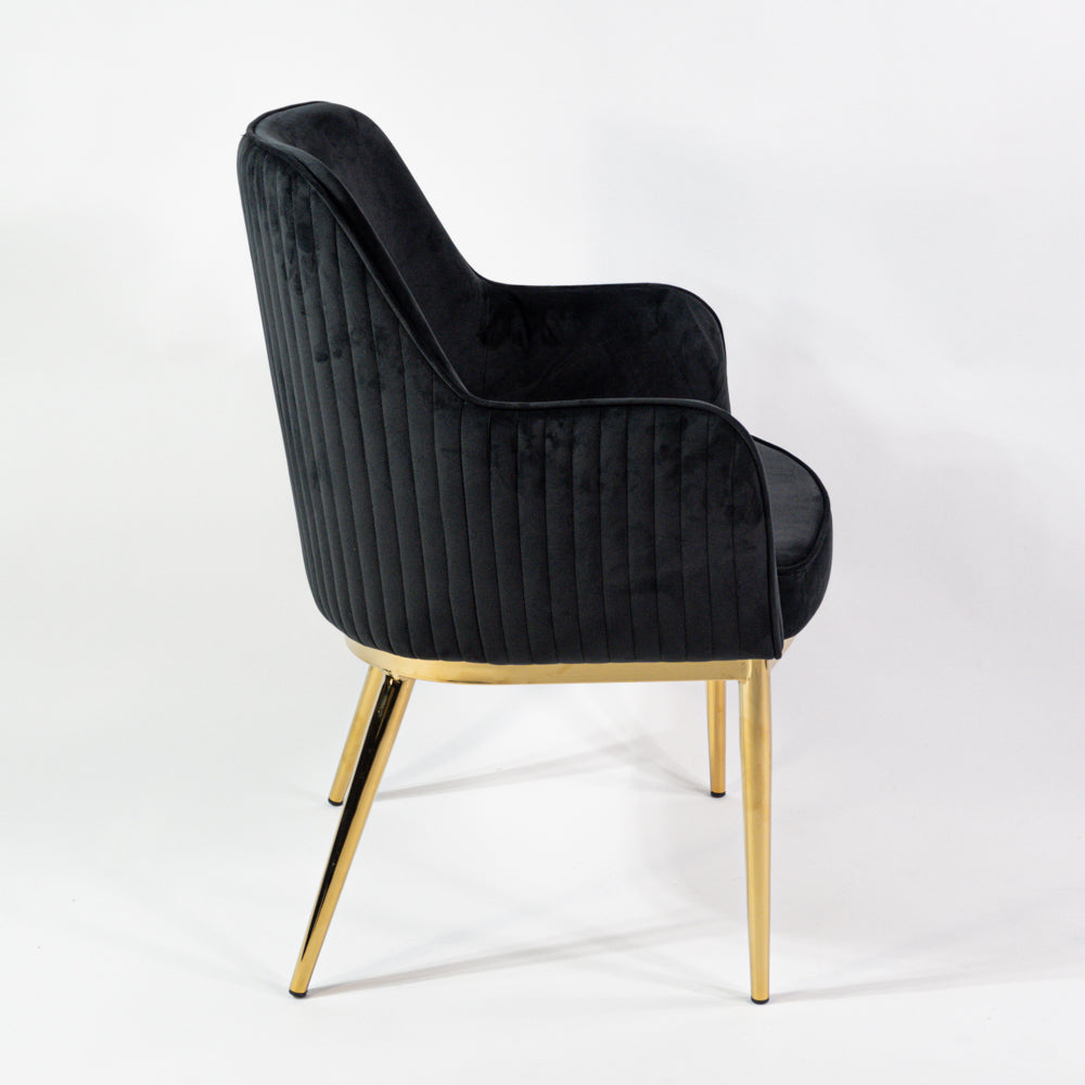 Silla de comedor premium KL Nolan en color negro