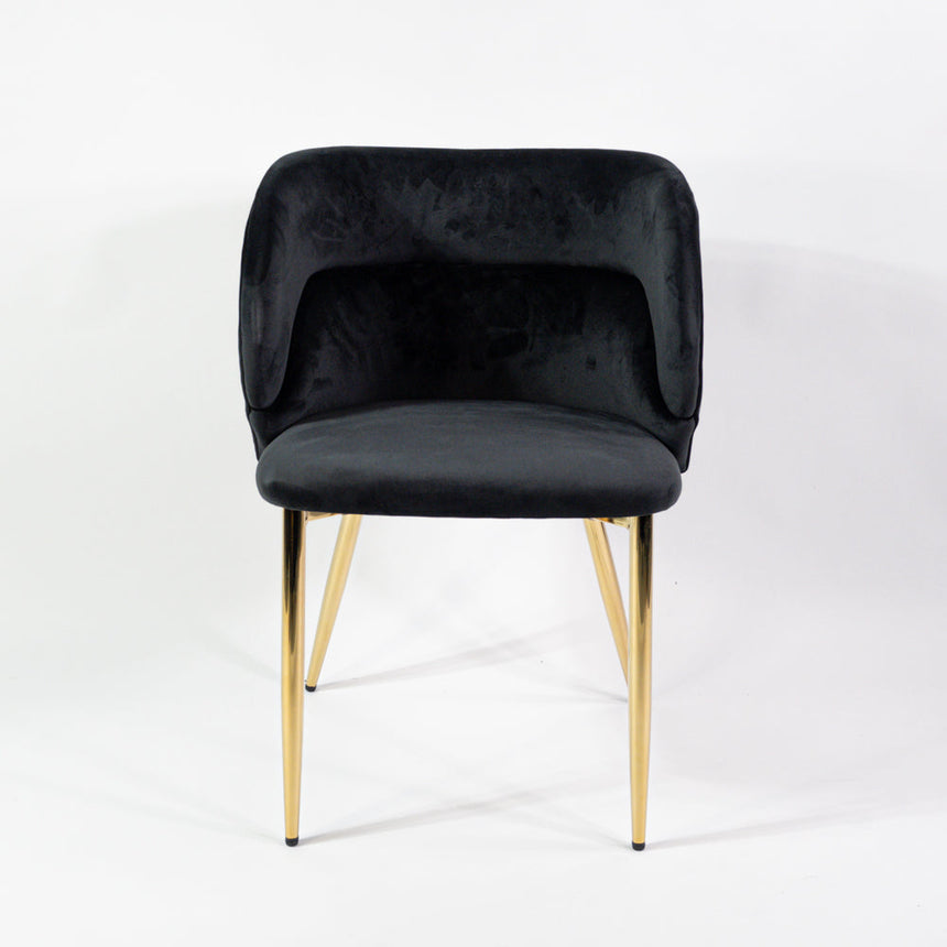 Silla de comedor reforzada KL Violet en color negro