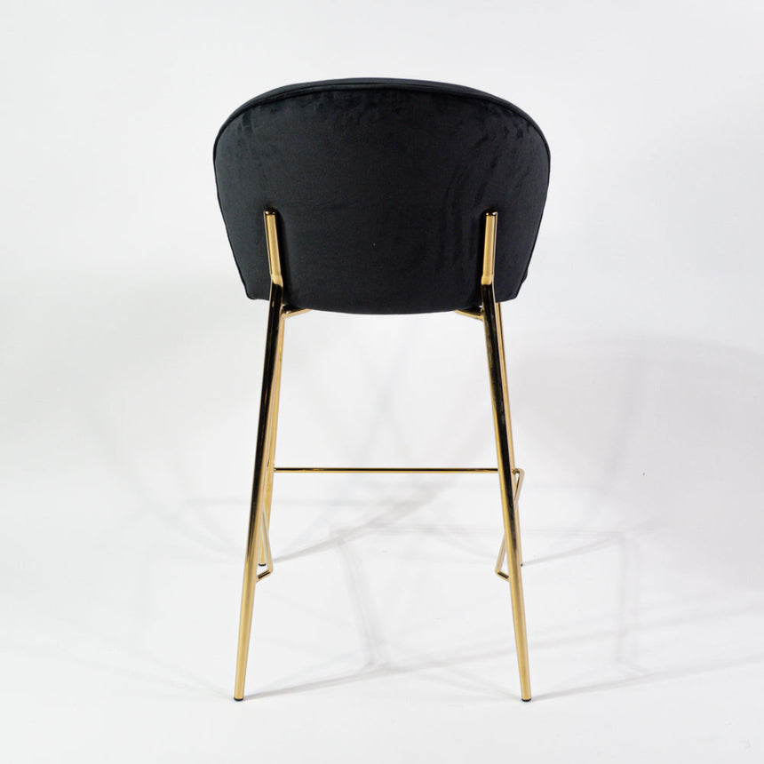 Taburete de bar cómodo KL Lily de 65 cm en color negro