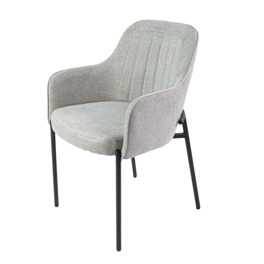 Silla de comedor premium KL Porto, gris