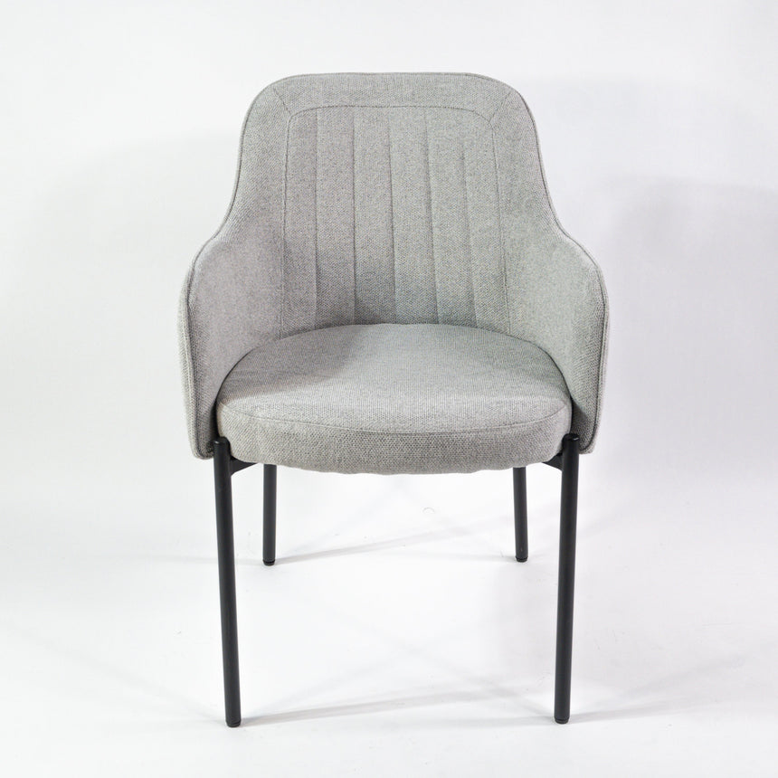 Silla de comedor premium KL Porto, gris