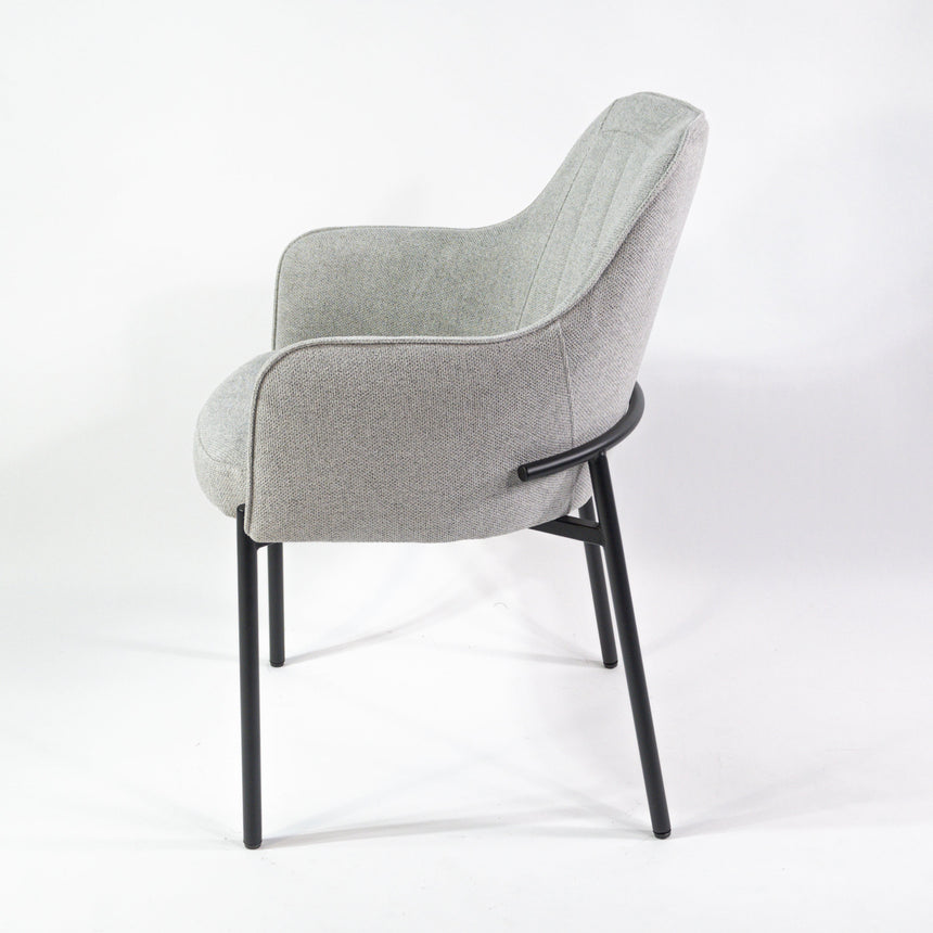 Silla de comedor premium KL Porto, gris