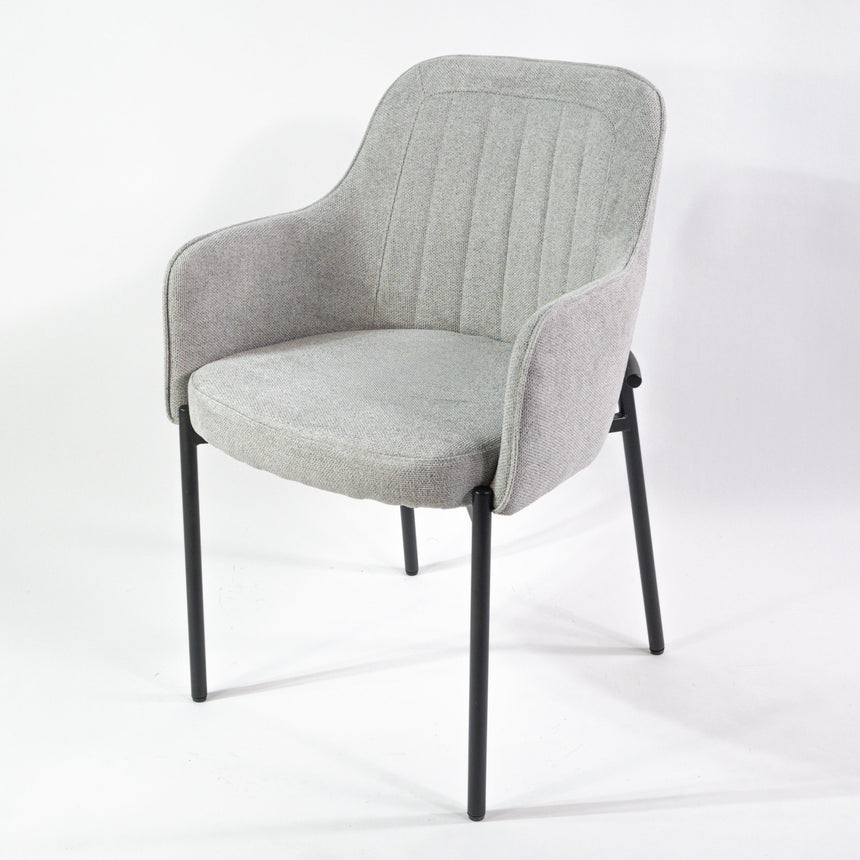 Silla de comedor premium KL Porto, gris