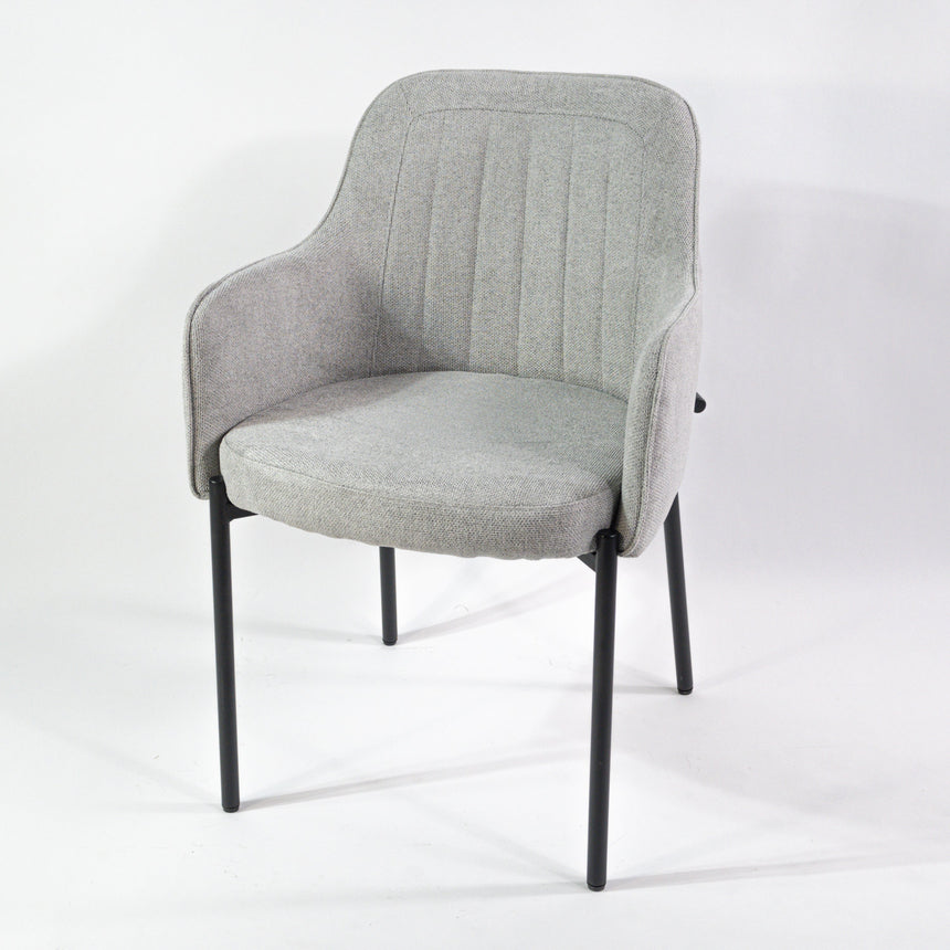 Silla de comedor premium KL Porto, gris