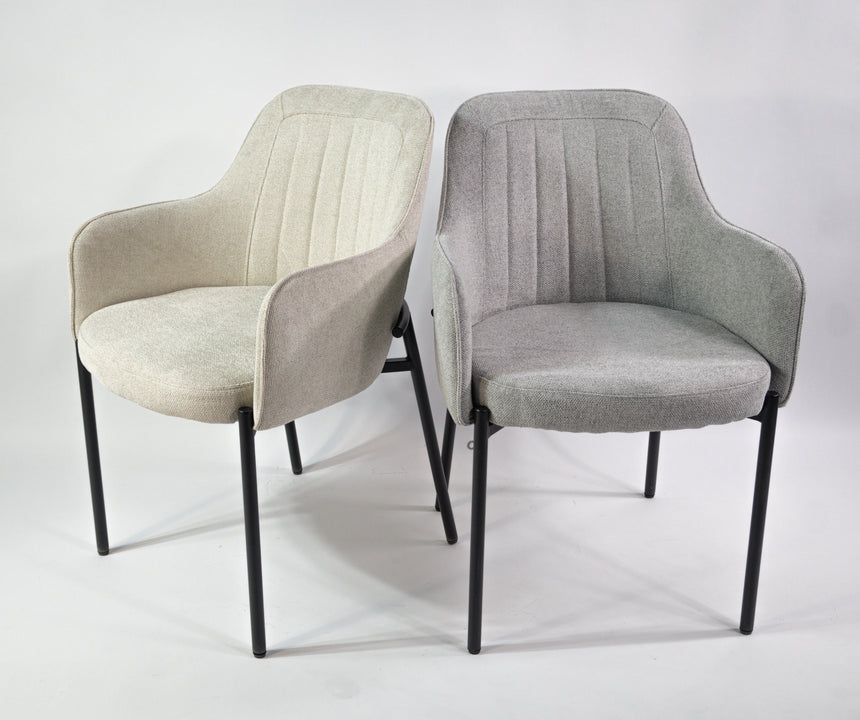 Silla de comedor premium KL Porto, gris