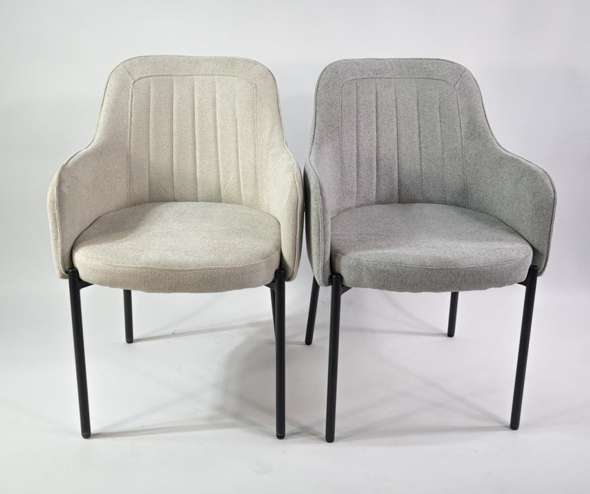 Silla de comedor premium KL Porto, gris