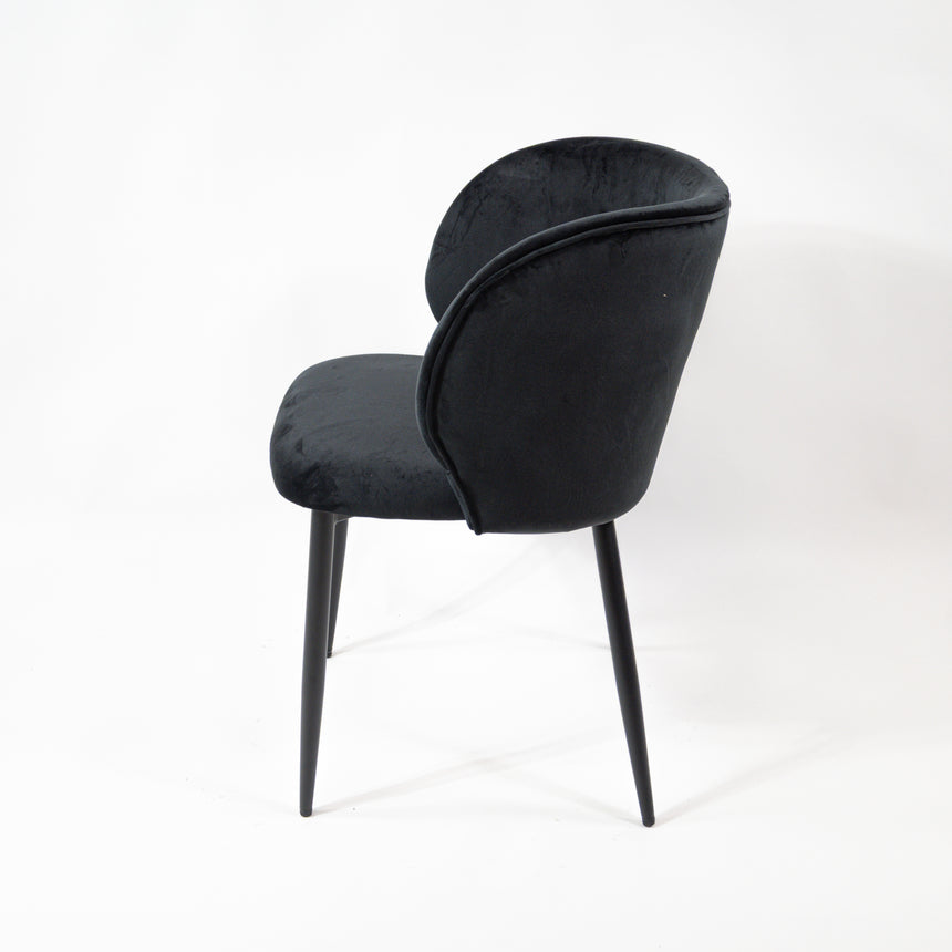 Silla de comedor reforzada KL Violet en color negro, edición negra