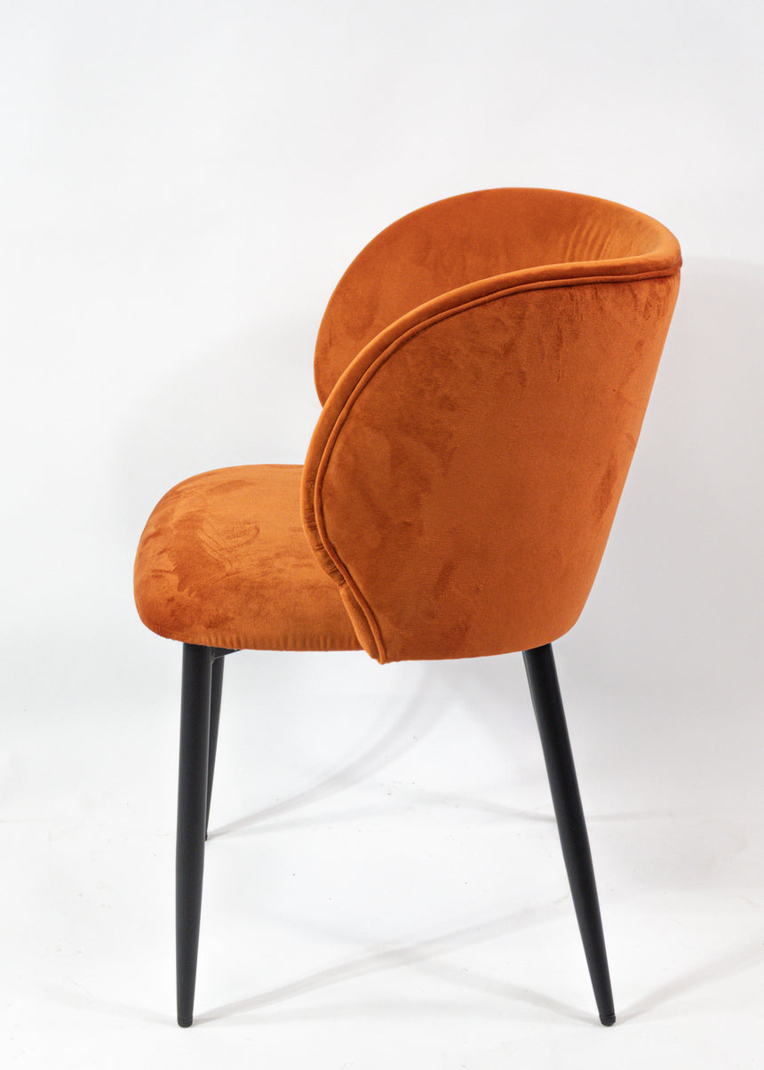 Silla de comedor reforzada KL Violet en naranja o color de su elección, edición limitada