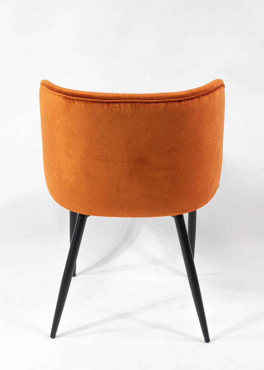 Silla de comedor reforzada KL Violet en naranja o color de su elección, edición limitada