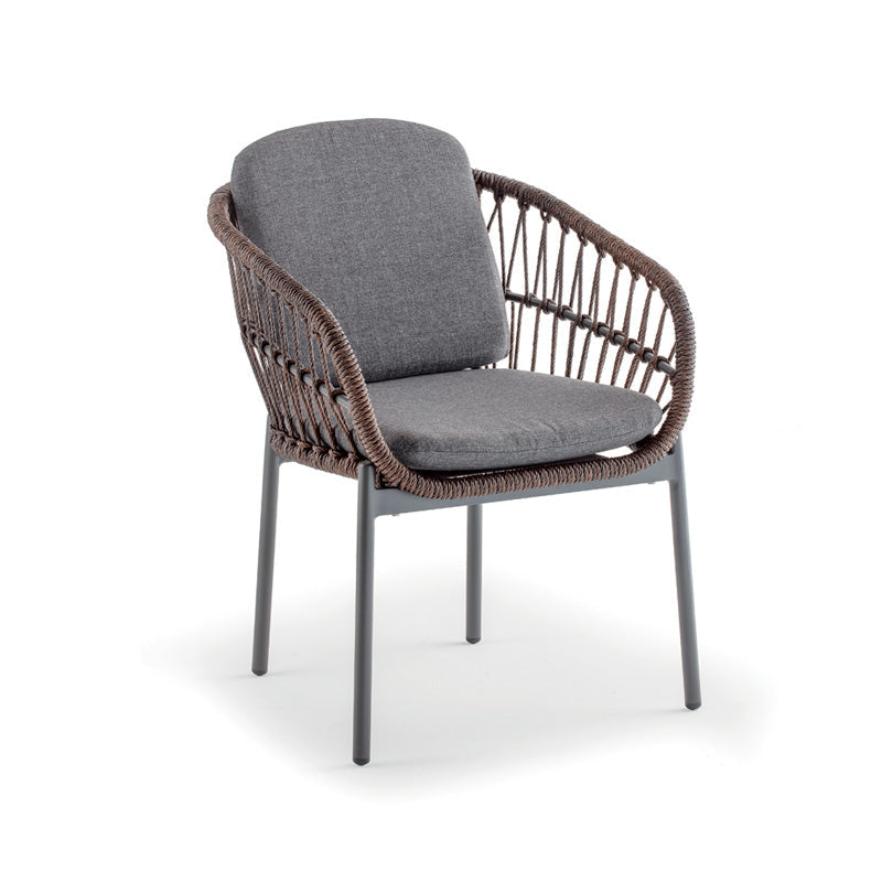 Silla de exterior Grattoni Elba antracita/marrón