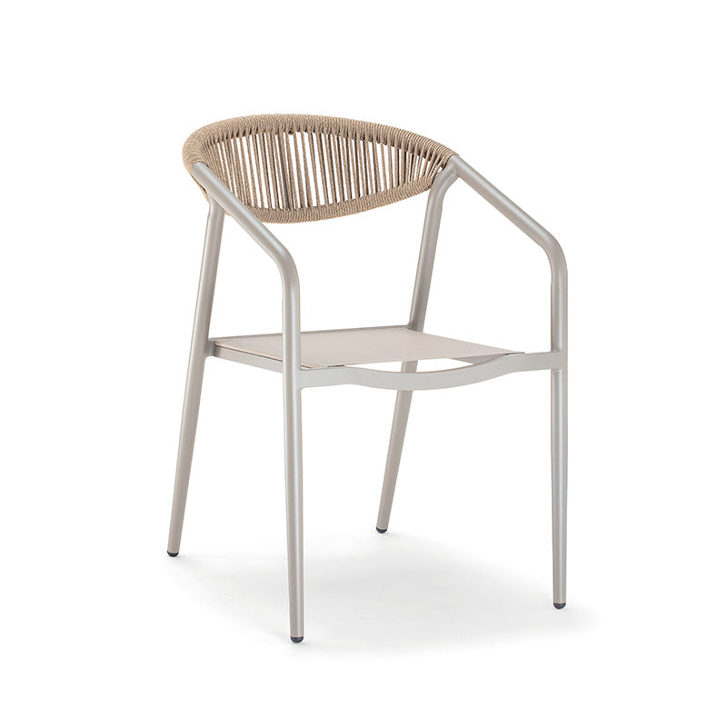 Silla de patio exterior Grattoni Maui taupe