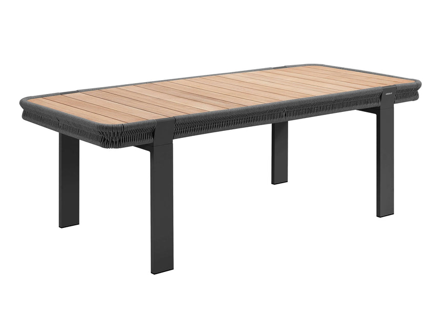 Conjunto de comedor de jardín Higold Borromeo de 6 plazas en negro