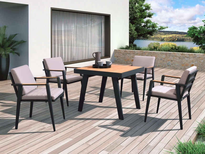 Higold Emoti – Conjunto de comedor de jardín de 4 plazas