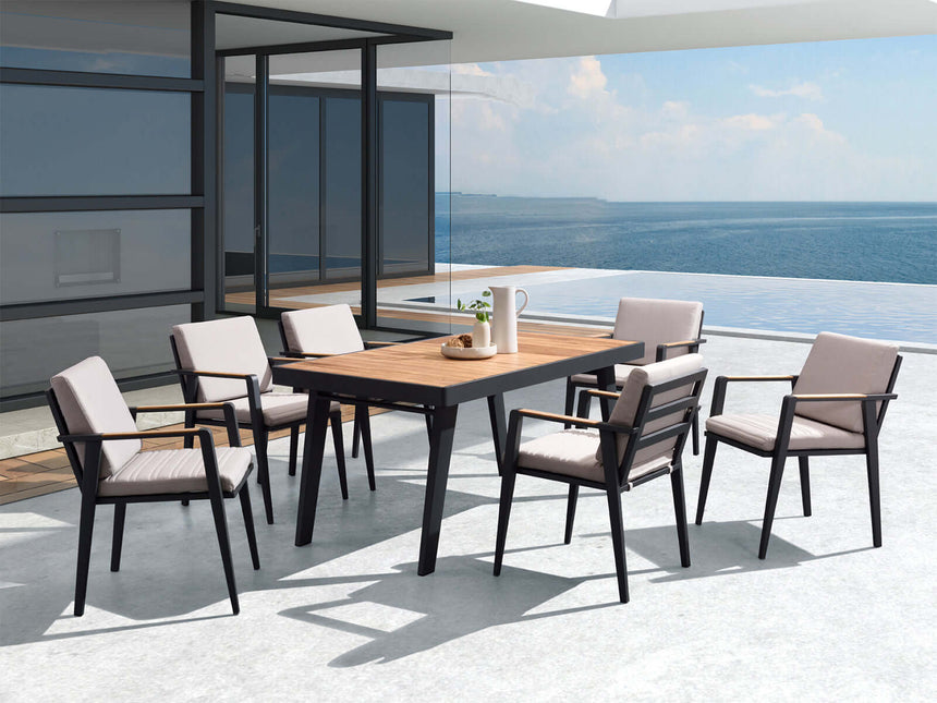 Higold Emoti – Conjunto de comedor de jardín de 6 plazas