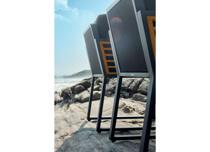 Conjunto de comedor de jardín de 4 plazas Higold New York, color negro