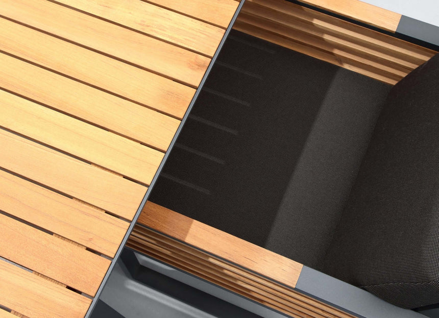 Conjunto de comedor de jardín de 4 plazas Higold New York, color negro