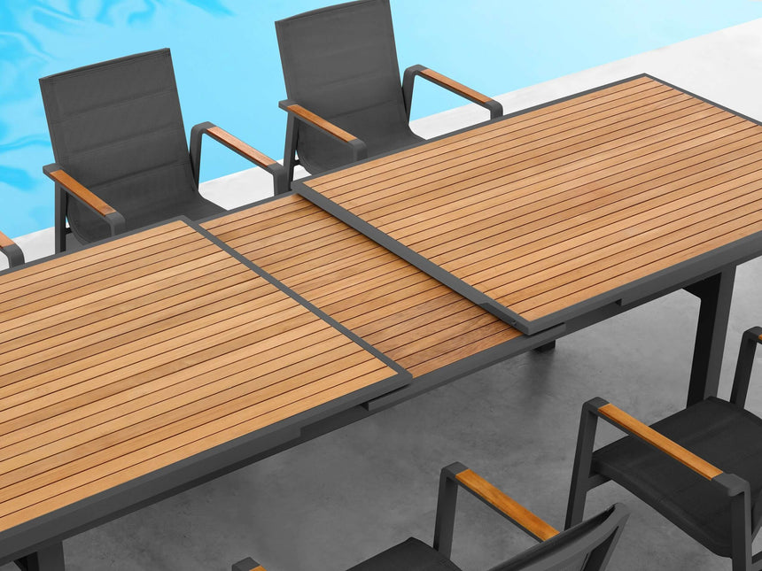 Higold Nofi - Juego de comedor de jardín para 10 personas en color negro