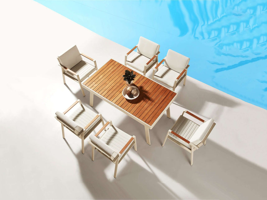 Higold Nofi - 6 személyes kerti étkezőszett bézs színben