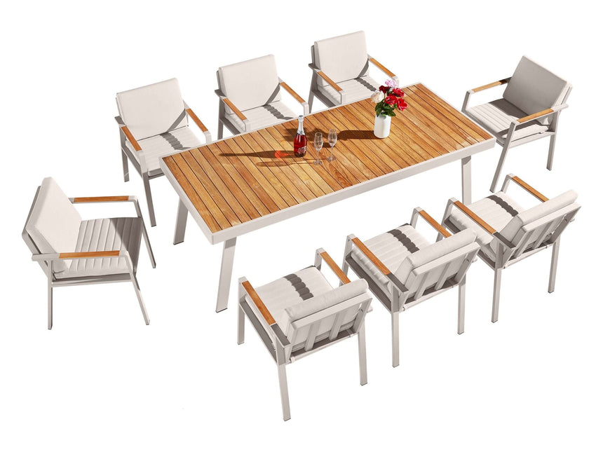 Higold Nofi - 8 személyes kerti étkezőszett bézs színben