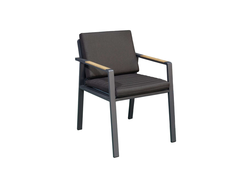 Higold Nofi - 8 személyes kerti étkezőszett fekete színben