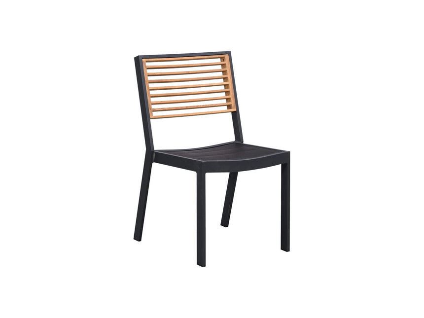 Higold York 4 személyes kerti étkezőszett, fekete színben