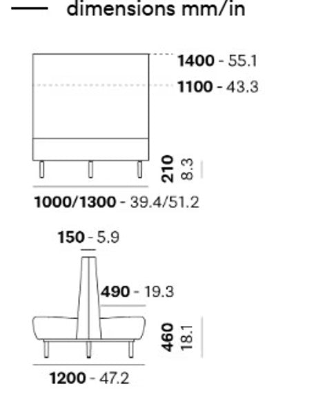 Pedrali Modus MDWB moduláris éttermi pad választható színekben