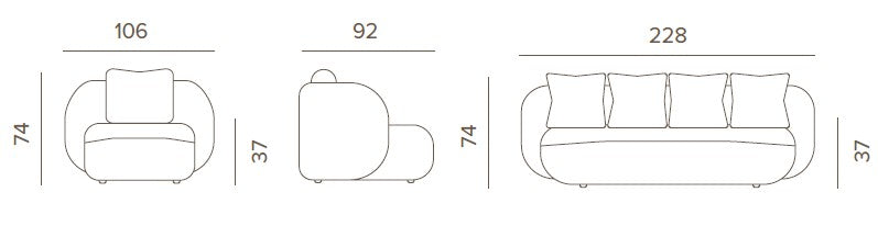 Grattoni Cosy – Conjunto de terraza con jardín para 5 personas