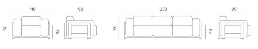 Grattoni Rule alu. – conjunto de patio para exterior