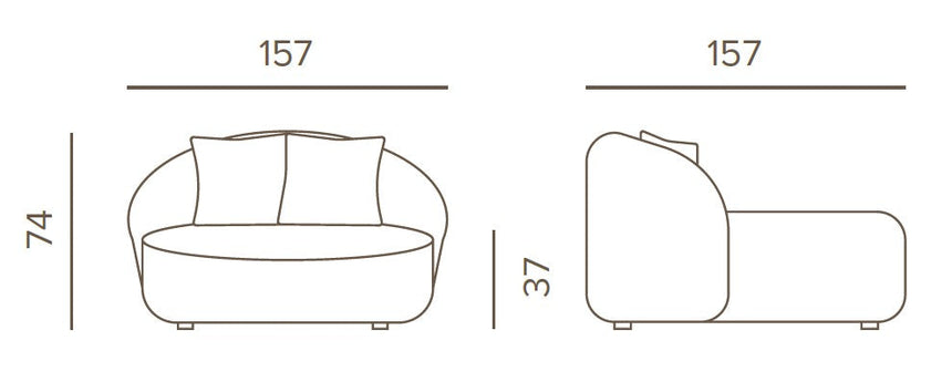 Tumbona acogedora Grattoni