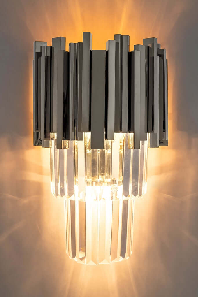 Imperial Wall Silver fali lámpa – acél, kristály