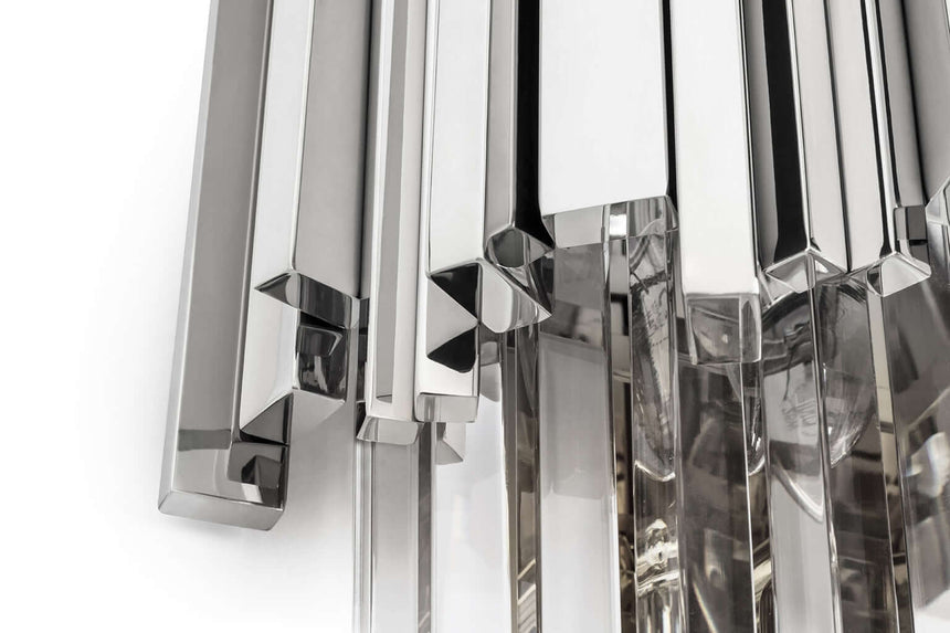 Imperial Wall Silver fali lámpa – acél, kristály