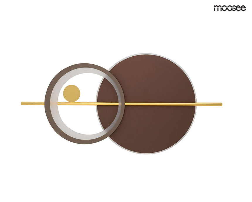 Lámpara de pared Moons dorada